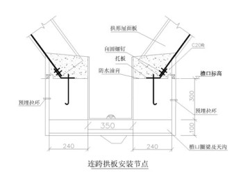 連跨拱形屋頂安裝節點詳圖與施工要點